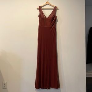 Revelry “Dakota Velvet Dress” in Dusty Rose